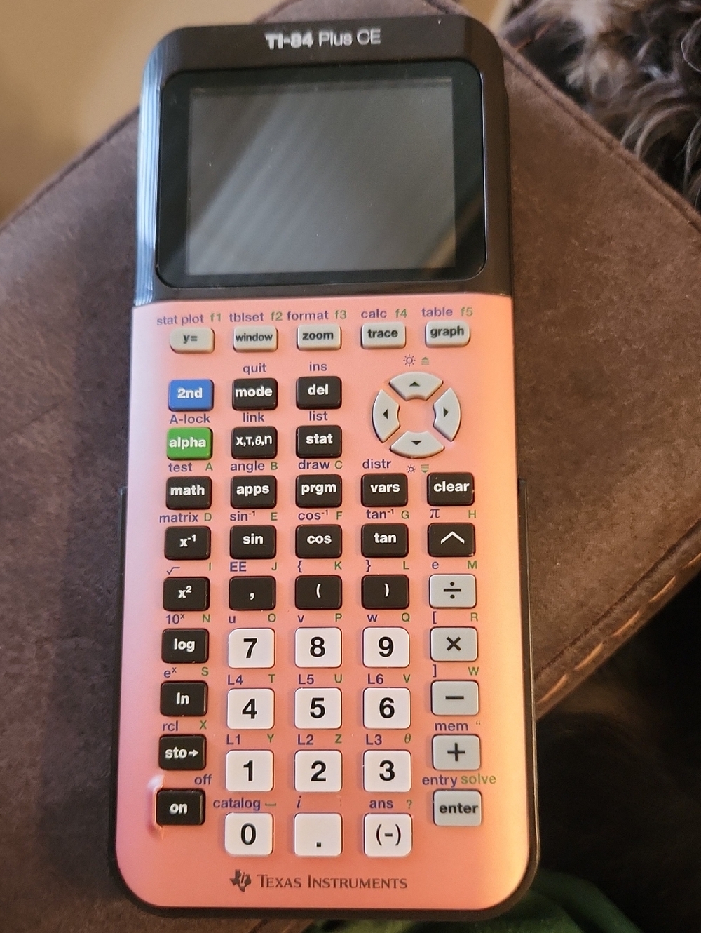 Texas Instruments Pink TI-84 Plus CE Graphing Calculator - Rose Gold